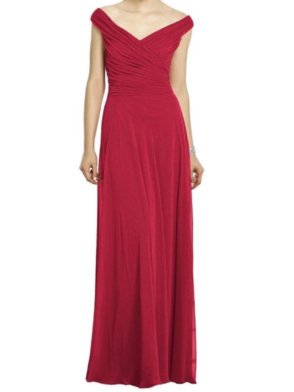 After Six Ruby Ruched Chiffon Formal Gown Size 10